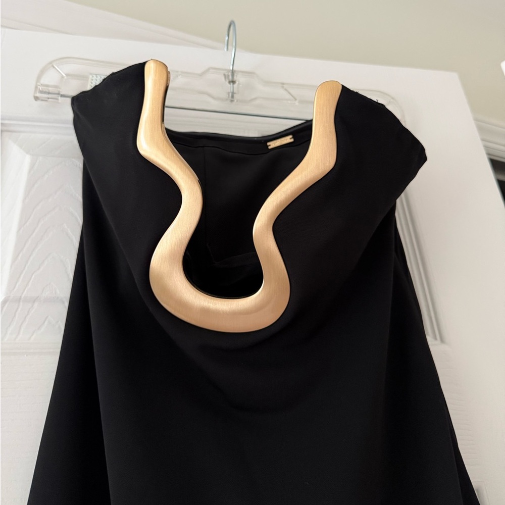 Cult Gaia Abril Strapless Gown Black Gold Hardware - Picture 4 of 12